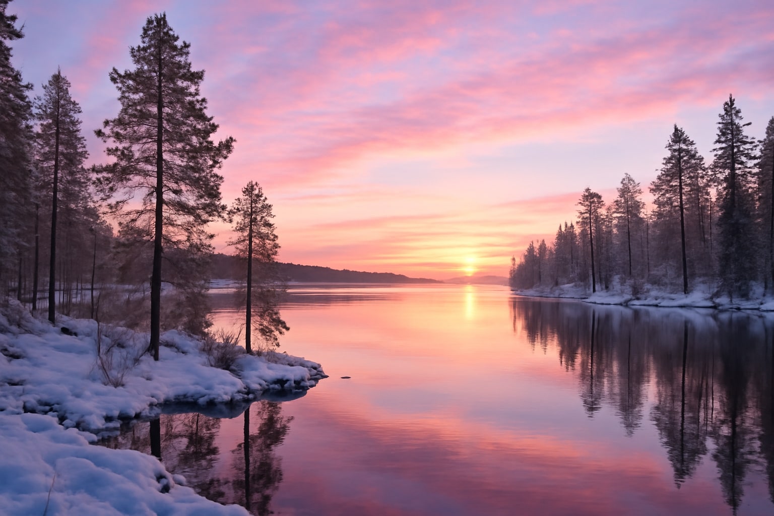 Pastel Sunrises in Finland That Look Like a Painting