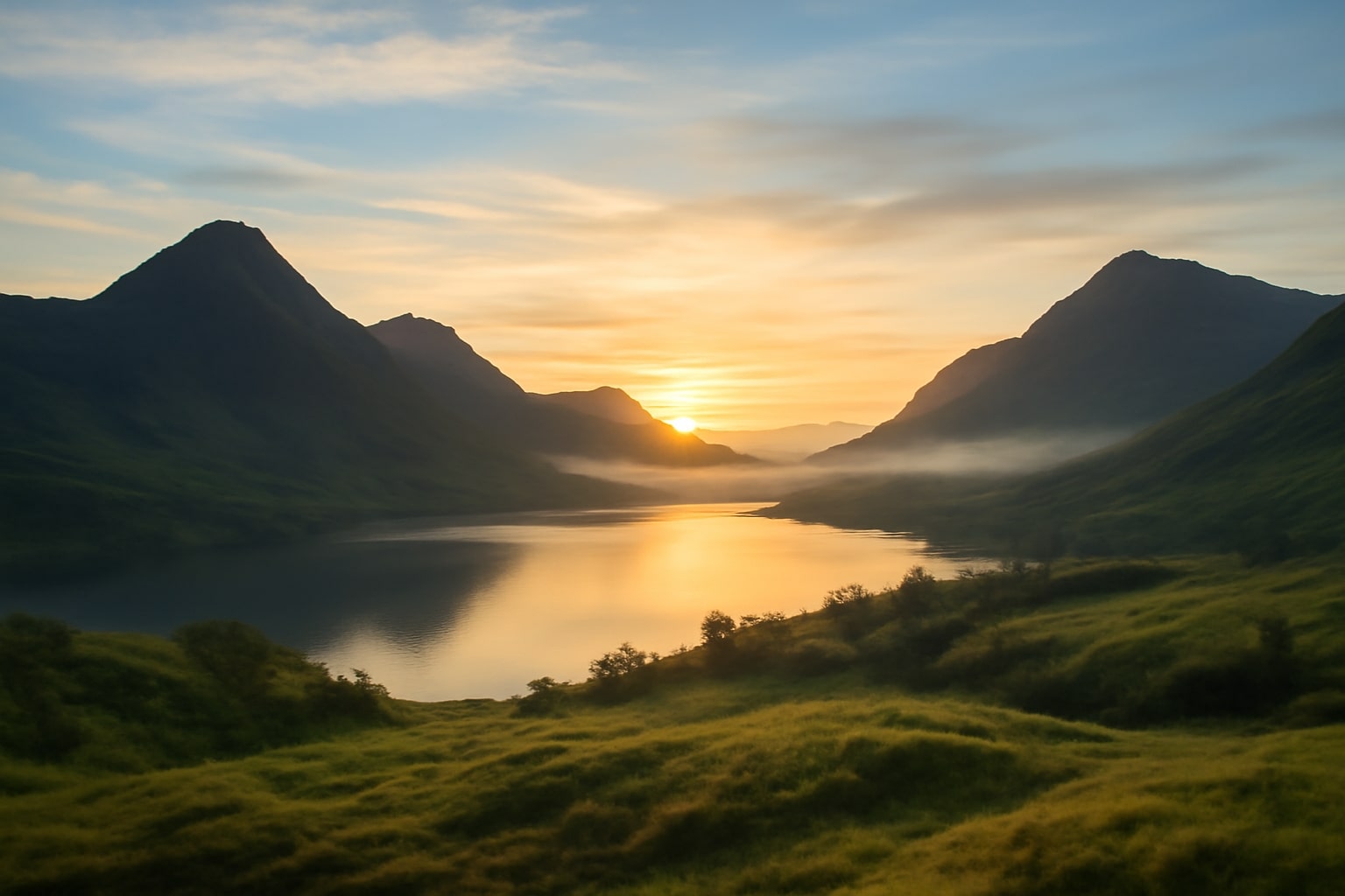 Peaceful Sunrise Retreats in the Scottish Highlands