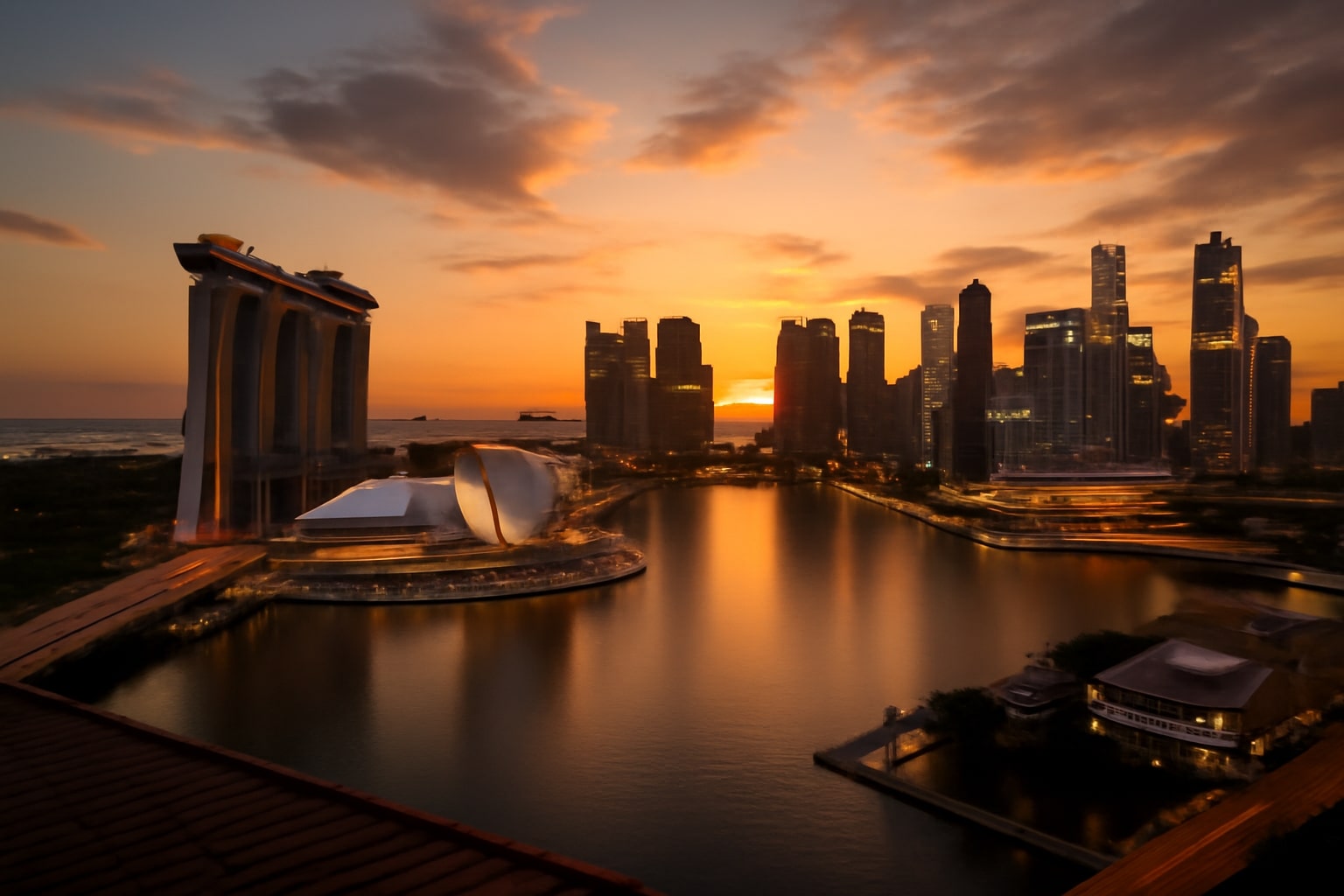 Singapore Rooftops: Capturing Sunset Above the City Lights