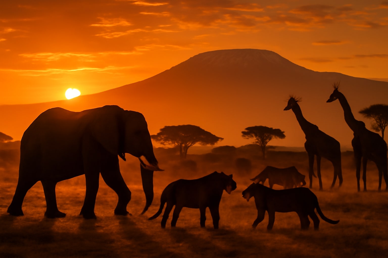Witnessing Kenya’s Wildlife in the Golden Light of Sunset